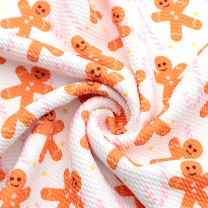 star starfish christmas day gingerbread man crutch printed fabric