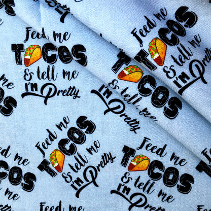 food go vegan taco printed fabric