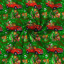 Load image into Gallery viewer, printing on white christmas day green series printed fabric
