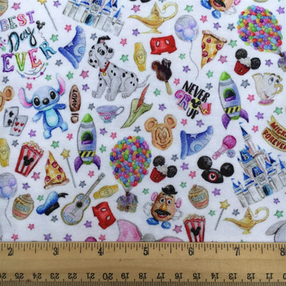 popcorn cap hat star starfish printed fabric