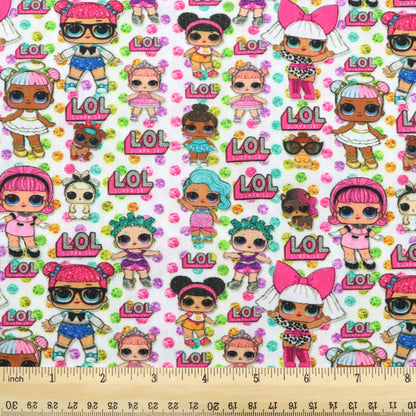 dots spot printed fabric