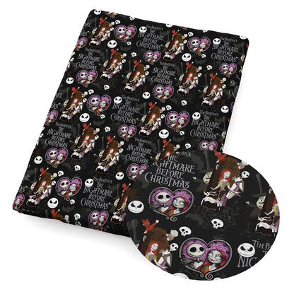 heart love printed fabric