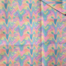 Load image into Gallery viewer, rainbow color chevron zig paint splatter tie dye printed fabric
