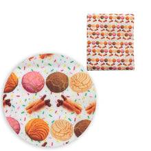 Load image into Gallery viewer, sprinkles donuts food bread crumbs chocolate printed fabric
