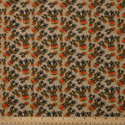 christmas day deer reindeer giraffe printed fabric