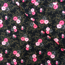 Load image into Gallery viewer, flower floral black series printed fabric
