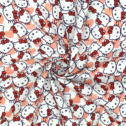 heart love valentines day printed fabric