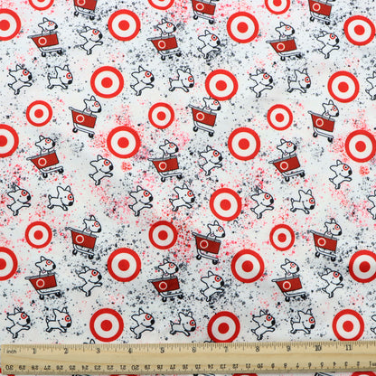 paint splatter round oval printed fabric