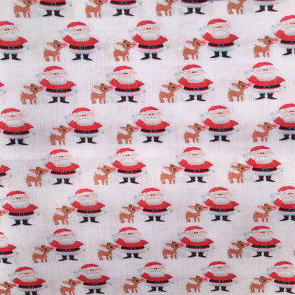 deer reindeer giraffe christmas day printed fabric
