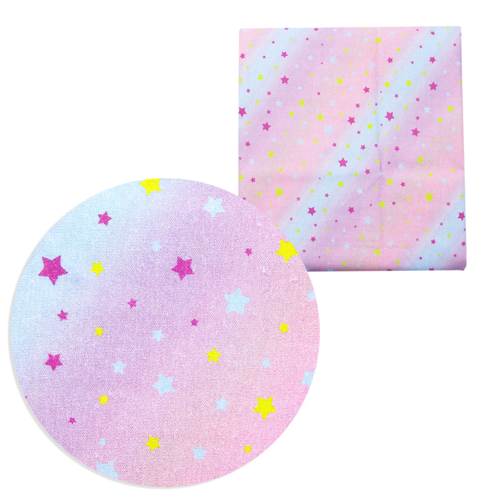 star starfish gradient color printed fabric