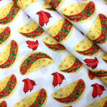 Load image into Gallery viewer, go vegan taco chili peppers yellow series printed fabric
