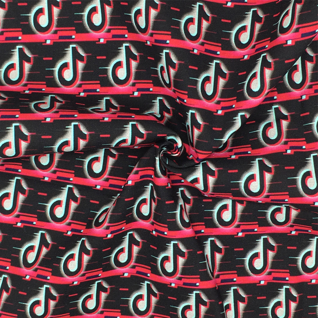 music music notes brand printed fabric