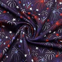 Load image into Gallery viewer, firework 4th of july fourth of july independence day printed fabric
