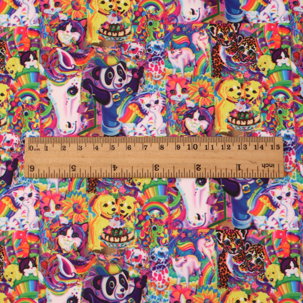panda dog puppy printed fabric