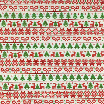 bowknot bows deer reindeer giraffe christmas tree christmas day printed fabric