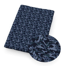 Load image into Gallery viewer, camouflage camo navy fabric
