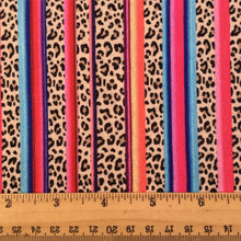 Load image into Gallery viewer, leopard cheetah stripe gradient color rainbow color printed fabric
