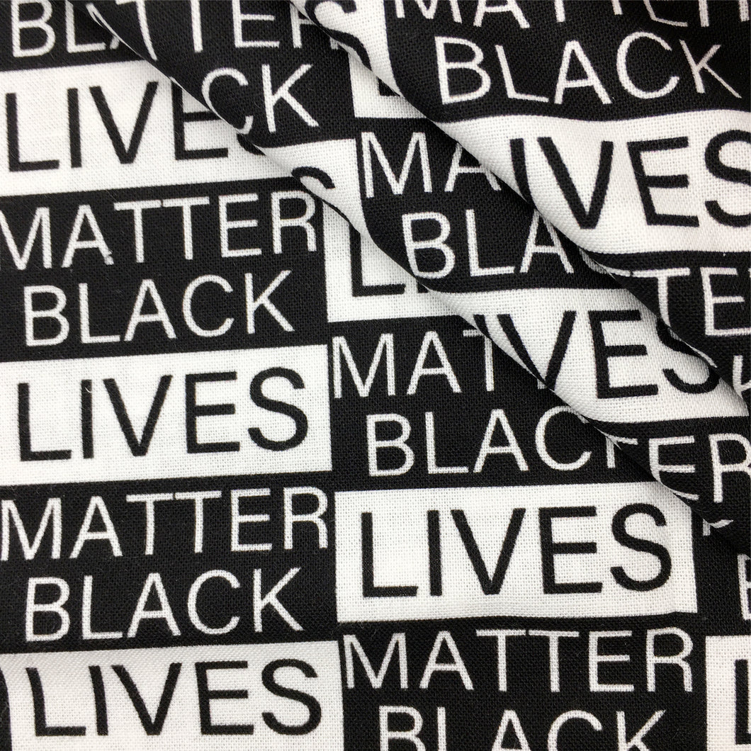 letters alphabet plaid grid black lives matter printed fabric