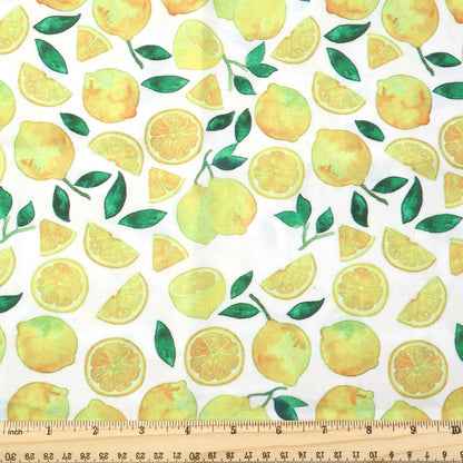 fruit lemon printed fabric