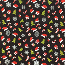 Load image into Gallery viewer, christmas day snowflake snow cap hat crutch present gift christmas tree printed fabric

