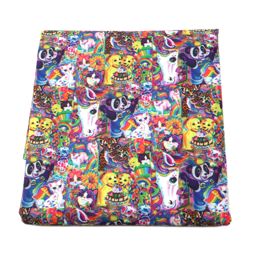 panda dog puppy printed fabric