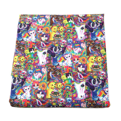 panda dog puppy printed fabric