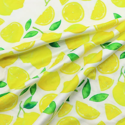 fruit lemon printed fabric