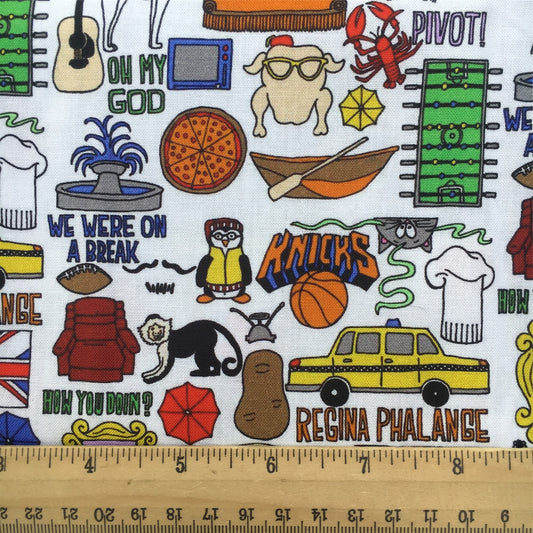 pizza hut pizza printed fabric