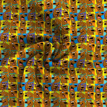 dog puppy printed fabric