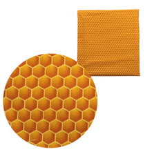 Load image into Gallery viewer, honey hexagon printed fabric
