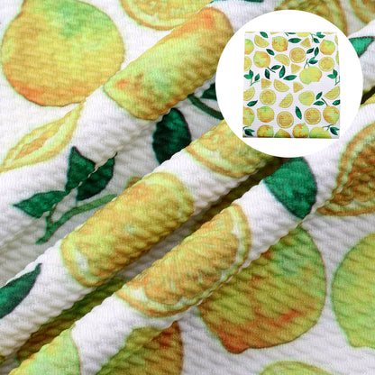 fruit lemon printed fabric