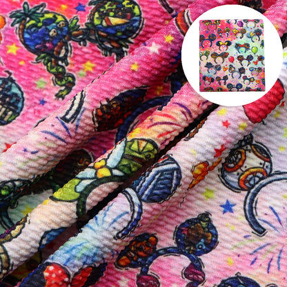 firework gradient color crochet headband hairband printed fabric