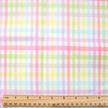 Load image into Gallery viewer, plaid grid easter bunny printed fabric
