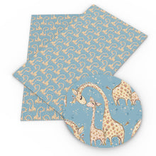 Load image into Gallery viewer, deer reindeer giraffe printed fabric
