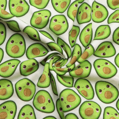 avocado fruit green series printed fabric