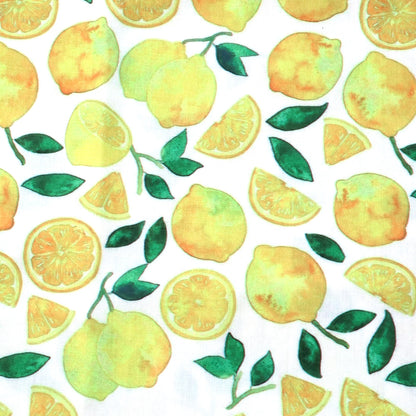 fruit lemon printed fabric