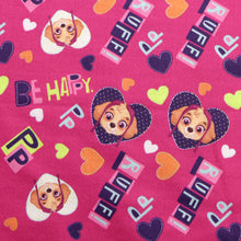 Load image into Gallery viewer, dog puppy heart love letters alphabet printed fabric
