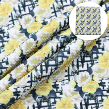 Load image into Gallery viewer, flower floral bee printed fabric
