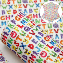 Load image into Gallery viewer, letters alphabet back to school abc printed fabric
