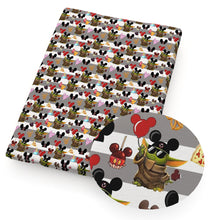 Load image into Gallery viewer, pizza hut pizza stripe printed fabric
