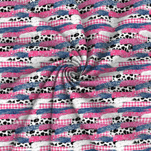 Load image into Gallery viewer, cow pattern plaid grid paisley cashew pattern printed fabric
