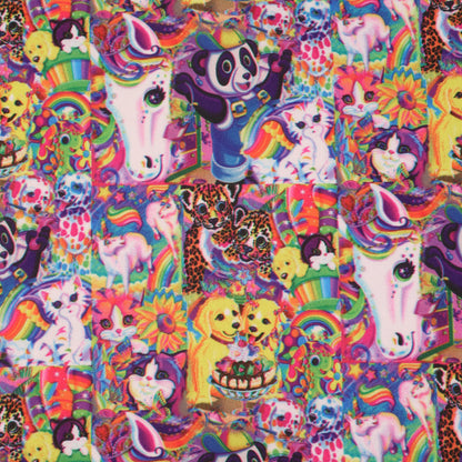 panda dog puppy printed fabric