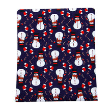 Load image into Gallery viewer, snowman christmas day printed fabric
