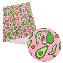 Load image into Gallery viewer, fruit avocado pink series printed fabric
