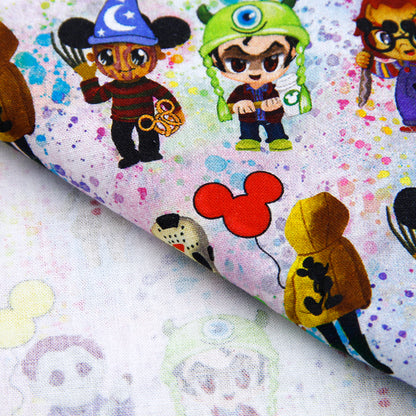 paint splatter printed fabric