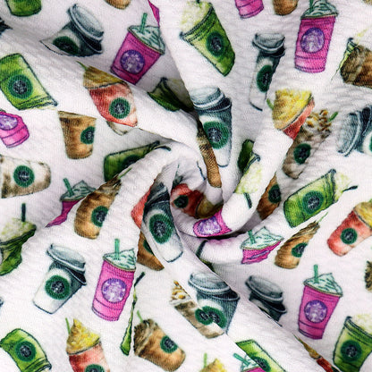 coffee printed fabric