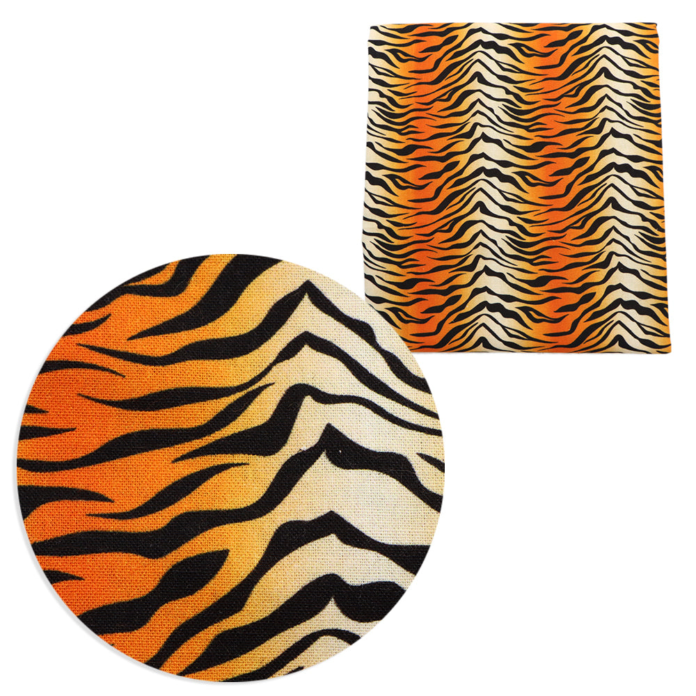 gradient color orange series tiger tiger pattern printed fabric