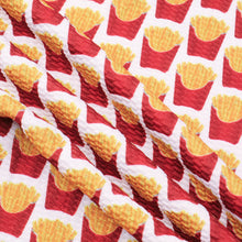 Load image into Gallery viewer, french fry printed fabric
