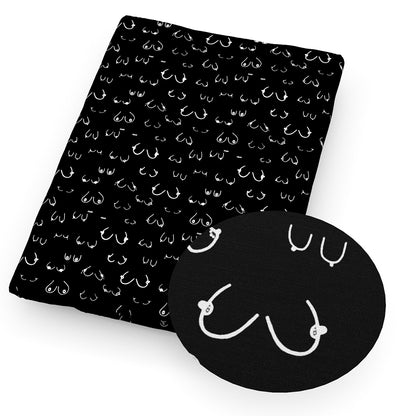 breast cancer paint splatter printed fabric