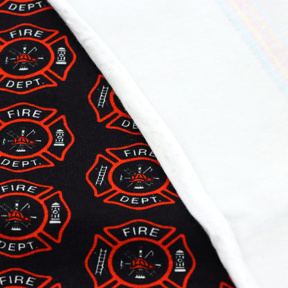 fire truck fire hydrant firemen printed fabric